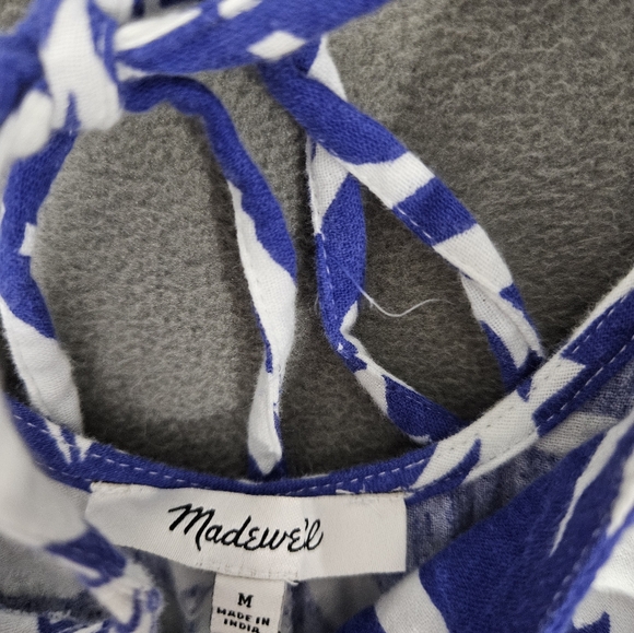 Madewell Lightestspun Tie-Back Cover-Up Romper in Tropicale Floral Graphic Tropi - Picture 7 of 10